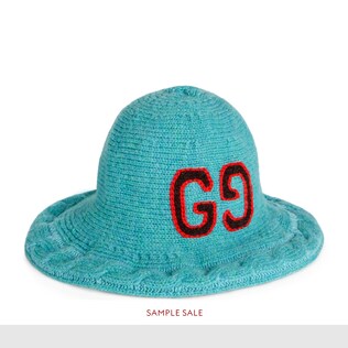 Wool hat with GG embroidery