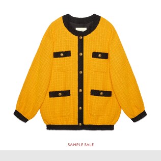 Übergroße Bomberjacke aus Tweed