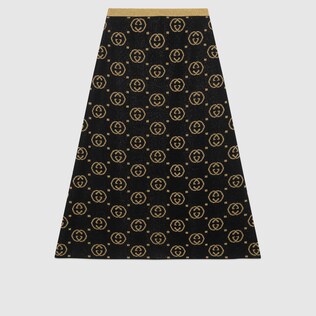 Wool skirt with GG motif