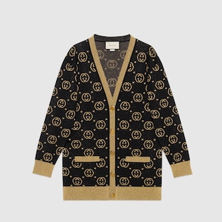 Cardigan in lana con motivo GG