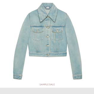 Chaqueta de Denim con Parches