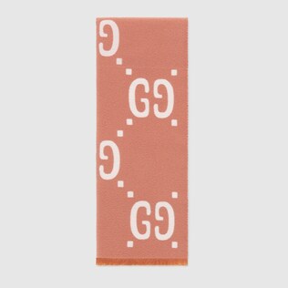 Écharpe en jacquard de laine et soie GG
