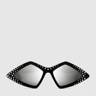 Sonnenbrille mit Diamant-Rahmen mit Kristallen