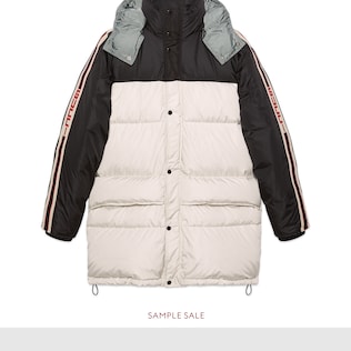 Mantel aus Nylon mit Gucci Streifen