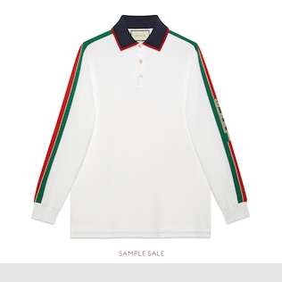 Polo de Algodón con Rayas Gucci