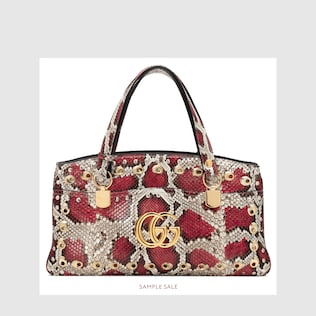 Arli large python top handle bag