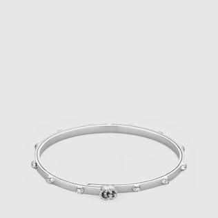 GG Running bracelet in white gold