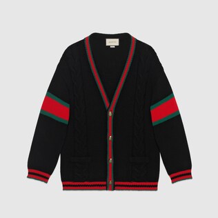 Oversize cable knit cardigan