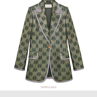 Veste en jacquard GG fleuri style Art déco
