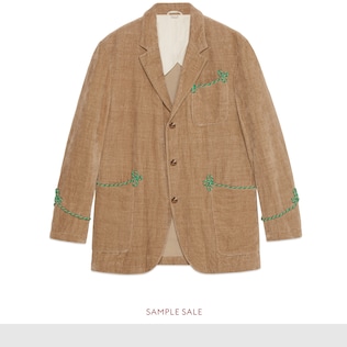 Chaqueta de Terciopelo con Bordado