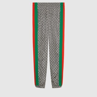 Oversize GG nylon track bottoms