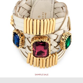 Bracelet en cuir avec cristaux