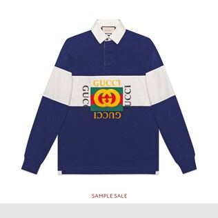 GUCCI ロゴ オーバーサイズ コットン ポロシャツ