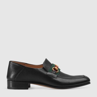 Halbschuh aus Leder mit Horsebit