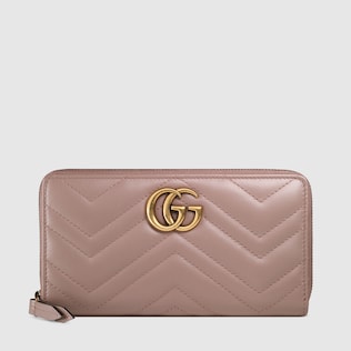Brieftasche mit Rundumreißverschluss GG Marmont