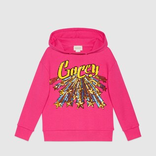 Children's sweatshirt with Guccy star print