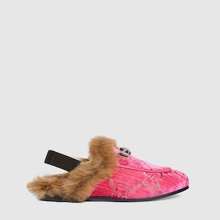 Slipper Princetown in velluto GG