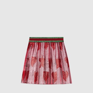 Baby heart and star lurex skirt