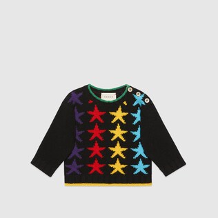 Baby star jacquard wool sweater