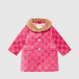 Cappotto in velluto GG