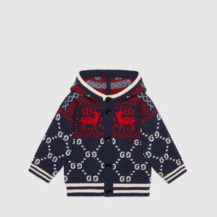 Baby GG Rentier-Cardigan aus Wolle