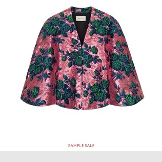 Cape aus Brokat mit Blumen-Motiv