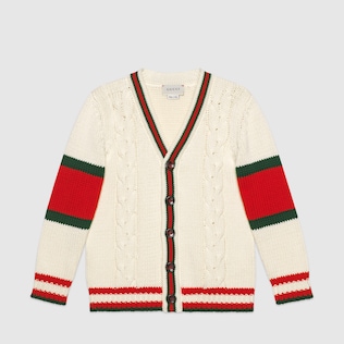 Cardigan enfant en coton torsadé