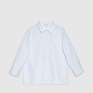 Chemise enfant en popeline rayée