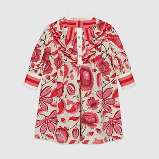 Children's dress with watercolor flowers