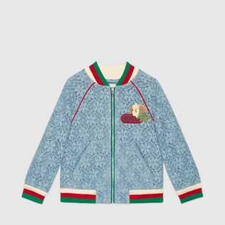 Blouson enfant en dentelle fleurie