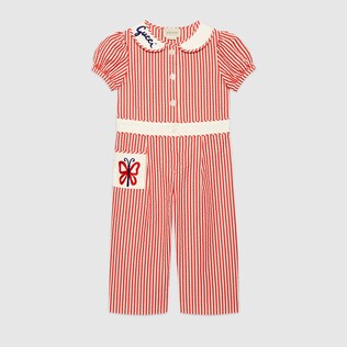 Combinaison enfant en coton brodé