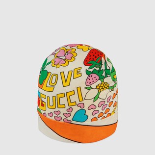 Baby Gucci rainbow pop print hat