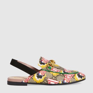 Slipper Princetown GG con Babuinos Gucci