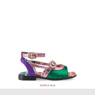 Toddler metallic glitter sandal