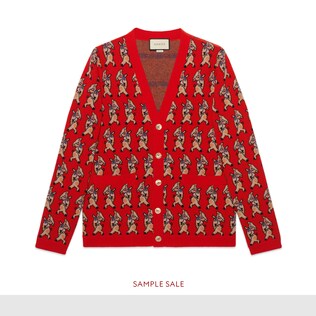 Cardigan aus Wolle mit Ferkel für Herren