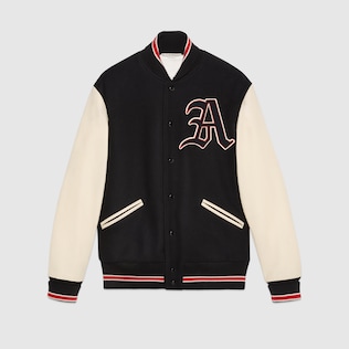 Bomber jacket with patches