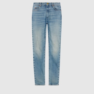 Stonewashed skinny jeans