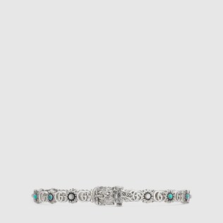 Choker con fiori e Doppia G in argento