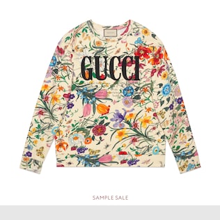 GUCCI プリント オーバーサイズ スウェットシャツ