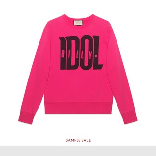 Pullover mit Billy Idol-Print