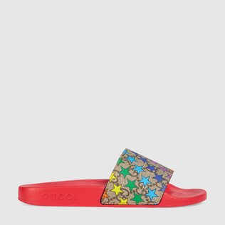 Mules enfant GG étoiles arc-en-ciel