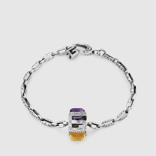 Bracciale con G Quadro in argento
