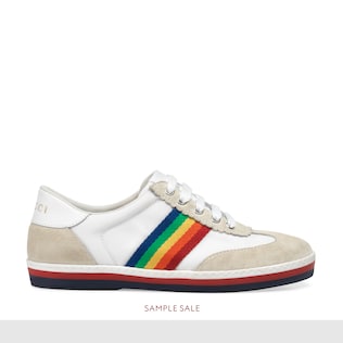 Kinder G74 Sneaker mit Regenbogen-Streifen