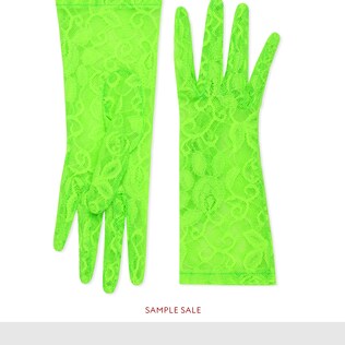 Handschuhe aus Tüll mit Blumen-Motiv