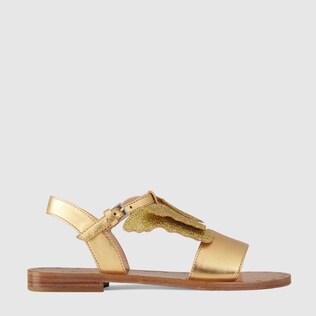 Sandalia de Piel con Mariposa