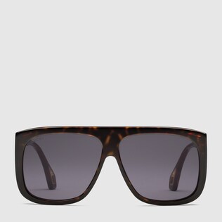 Square-frame sunglasses with blinkers