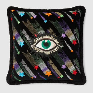 Cuscino in velluto con ricamo Star Eye