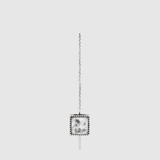 Boucles d’oreilles en argent avec cube G carré