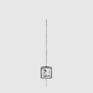Orecchino con cubo G Quadro in argento