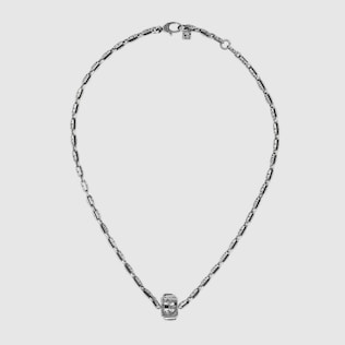 Collar de Plata con Cubo de G Cuadrada
